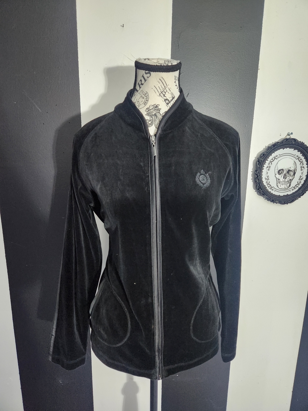 Y2k Black Velour Jacket